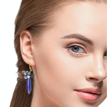 Handmade Earrings Lapis Marquise Plain Drop Beads Jewelry