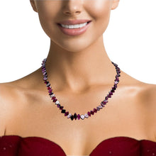 Handcrafted Natural Garnet Fish-Cut Bead 14.9’’ Necklace in Rich Red Gemstone Jewelry - Necklace
