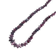 Handcrafted Natural Garnet Fish-Cut Bead 14.9’’ Necklace in Rich Red Gemstone Jewelry - Necklace