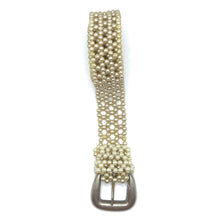 Handcrafted Classic Round Shaped Pearl Buckled Belt Unique Giftware