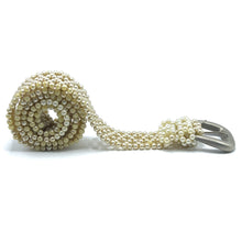 Handcrafted Classic Round Shaped Pearl Buckled Belt Unique Giftware