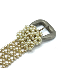 Handcrafted Classic Round Shaped Pearl Buckled Belt Unique Giftware