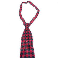 Handcrafted Pearl Tie  Argyle Pattern Timeless Necktie