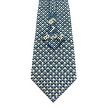 Handcrafted Pearl Tie Hues of Blue White Unique Neckwear