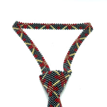 Handcrafted Snowflake Pattern Pearl Tie Winter-Inspired Elegance