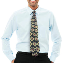Handcrafted Snowflake Pattern Pearl Tie Winter-Inspired Necktie