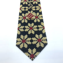 Handcrafted Snowflake Pattern Pearl Tie Winter-Inspired Necktie