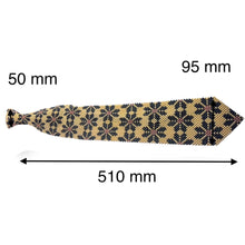 Handcrafted Snowflake Pattern Pearl Tie Winter Wonderland Elegance