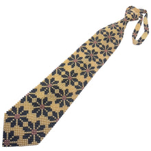 Handcrafted Snowflake Pattern Pearl Tie Winter Wonderland Elegance