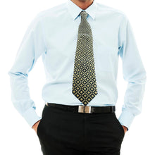 Handcrafted Square Pattern Pearl Tie Geometric Sophistication