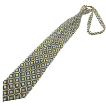 Handcrafted Square Pattern Pearl Tie Geometric Sophistication