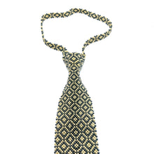 Handcrafted Square Pattern Pearl Tie Geometric Sophistication