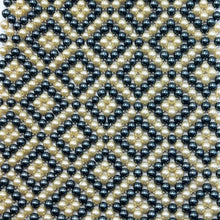 Handcrafted Square Pattern Pearl Tie Geometric Sophistication