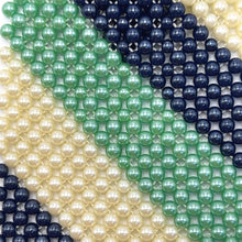 Handcrafted Stripes Pattern Pearl NeckTie Classic Lines and Style
