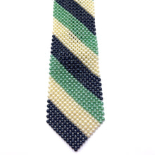 Handcrafted Stripes Pattern Pearl NeckTie Classic Lines and Style