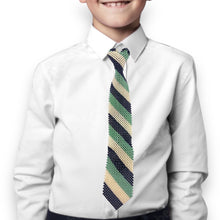Handcrafted Stripes Pattern Pearl NeckTie Classic Lines and Style