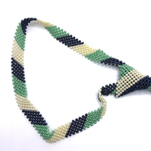 Handcrafted Stripes Pattern Pearl NeckTie Classic Lines and Style
