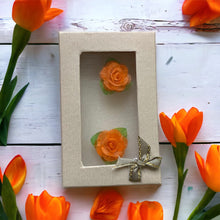 Handmade Earrings Fish Scales Orange Rose Jewelry