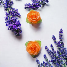 Handmade Earrings Fish Scales Orange Rose Jewelry