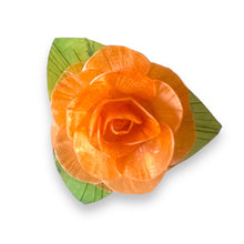 Handmade Earrings Fish Scales Orange Rose Jewelry