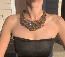 Handmade Bib Choker Smoky 20