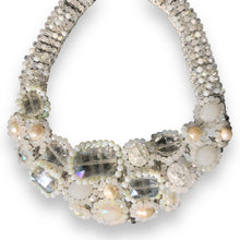 Handmade Boho Choker Pearls & Clear Gemstone 20