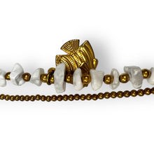 Handmade Bracelet Howlite Trinket Charms Lucky Fish with Bells Beaded 8 Inch Jewelry