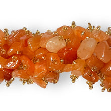Handmade Bracelet Carnelian Beaded 7 Inch Hand Jewelry
