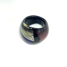 Handmade Glass Acrylic Ring Abstract Artistry Infinity Band