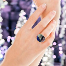 Handmade Glass Acrylic Ring Abstract Artistry Infinity Band