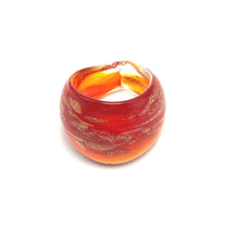 Handmade Glass Acrylic Ring Amber's Glitter Shiny Infinity Band