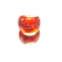 Handmade Glass Acrylic Ring Amber's Glitter Shiny Infinity Band