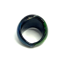 Handmade Glass Acrylic Ring Aqua Artistry  Infinity Band