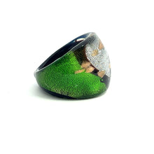 Handmade Glass Acrylic Ring Aqua Artistry  Infinity Band