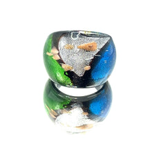 Handmade Glass Acrylic Ring Aqua Artistry  Infinity Band