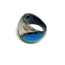 Handmade Glass Acrylic Ring Aqua Artistry  Infinity Band