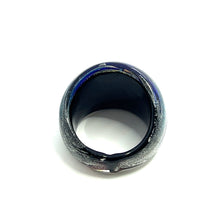 Handmade Glass Acrylic Ring Aqua Celestial Bio Color  Infinity Band