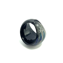 Handmade Glass Acrylic Ring Aqua Celestial Fusion Infinity Band