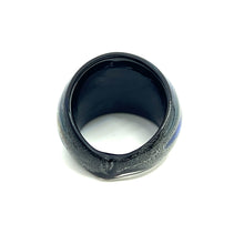 Handmade Glass Acrylic Ring Aqua Celestial Fusion Infinity Band