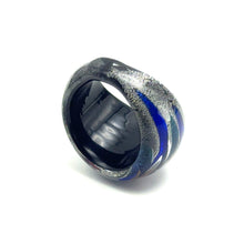 Handmade Glass Acrylic Ring Aqua's Celestial Fusion Infinity Band