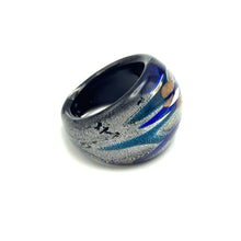 Handmade Glass Acrylic Ring Aqua's Celestial Fusion Infinity Band