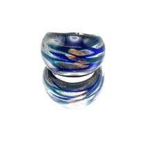 Handmade Glass Acrylic Ring Aqua's Celestial Fusion Infinity Band