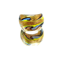 Handmade Glass Acrylic Ring Arabesque Chromatic's Golden Infinity Band