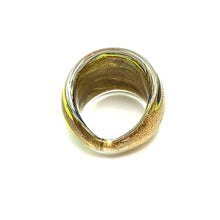 Handmade Glass Acrylic Ring Arabesque Chromatic's Golden Infinity Band
