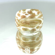 Handmade Glass Acrylic Ring Arabesque Golden Chromatic  Infinity Band