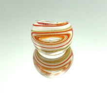Handmade Glass Acrylic Ring Artisan's Palette Orange Infinity Band