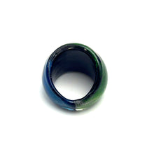 Handmade Glass Acrylic Ring Artistry Aqua's Radiance Infinity Band