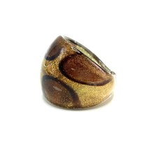 Handmade Glass Acrylic Ring Autumn Elegance Gleaming Infinity Band