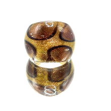 Handmade Glass Acrylic Ring Autumn Elegance Gleaming Infinity Band