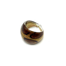 Handmade Glass Acrylic Ring Autumn Elegance Gleaming Infinity Band